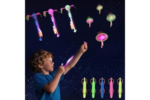 EKKONG LED Luminosa Flying Giocattoli 25 Pezzi LED Elicottero Volante con Fionda Volare Giocattolo per Bambini Compleanno Regali