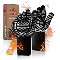 Guanti Da Forno Rapicca Resistenti Al Calore - Per Barbecue E Cucina, Lunghezza 35.5cm, Nero - Foto 6