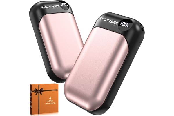 Chauffe Main Rechargeable, 2 en 1 Chaufrette Reutilisable Main, Chaufferette Électrique Main de Poche Reutilisable avec 4 Niveaux et Chauffage Rapide 3s. Cadeaux Noël pour L'extérieur/Camping/Chasse
