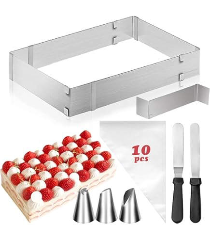 Bakframe, rechthoekig, verstelbaar, roestvrij staal