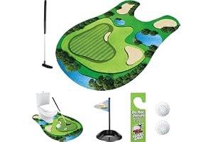 SoeUyd Toalettgolf presentset, minigolf herrgåva för badrum, golfset för badrummet, toalettgolfset för skoj och underhållning, stressminskning och avkoppling rolig gåva
