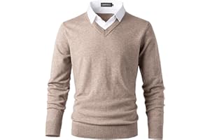 HARBROSRCE Herren Strick Pullover mit Mock-Hemden Strickpullover 2 in 1 Hemd Kragen Pulli