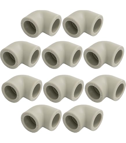 ERGAOBOY 15-tlg. PVC Rohrverbinder Set - 25mm Winkel & Kupplungen Weiß