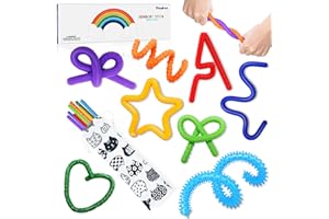 Zingbee 8 Stück Silikon Fidget Toys Sensorisches Spielzeug Stick für Kinder & Erwachsene, Anti-Stress, Autismus & ADHS, Mit Texturiertem Design, Perfekt für Stressabbau und Entspannung