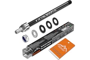 ‎NICEDACK NICEDACK Steckachse M12 mit Adapter für Fahrradanhänger Kupplung, Einstellbare Schaftlänge