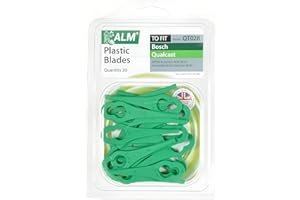 AMK® ALM QT028 Plastic Replacement Blades for Strimmer Grass Cutter Trimmer Mower Lawnmower Pack of 20 Fits Bosch EASYTRIM ACCUTRIM Art 23 QUALCAST Bosch GTECH Sovereign