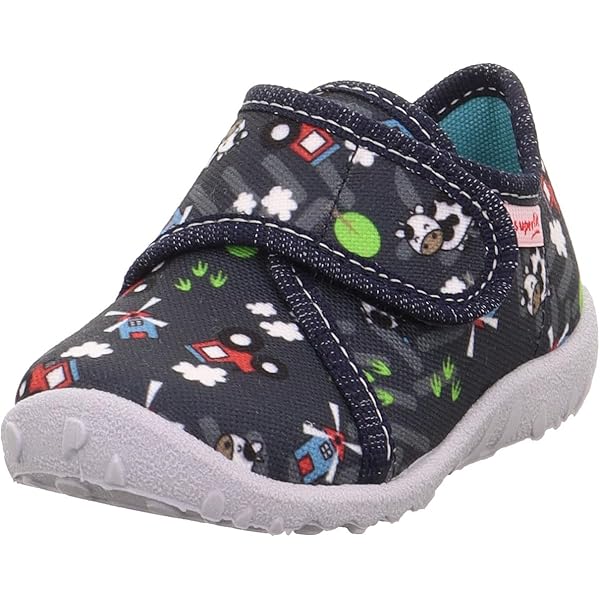 Superfit Zapatillas De Estar Por Casa Para Bebé, Color Gris/multicolor