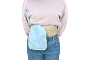 RAINBOWSTAR 2 PCS Ostomy Shower Cover Ostomy Bag Covers Waterproof for Colostomy Ileostomy Reusable Ostomy Pouch Covers, Lavender, Large