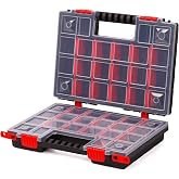MIVOS Double Sided Organizer Box 344 x 249 x 100 mm - 2 Sided Assortment Box for Accessories and Small Parts - Screw Box Sort
