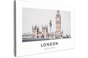 MuchoWow© Leinwandbild Groß 120x80 cm XXL Dekoration Wohnzimmer Bilder Aufhängen Wall Decoration Living Room Wohnungs Deko Moderne London - England - Big Ben