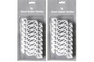 UKDeals Direct Gutter Hooks for Hanging Outdoor Christmas Xmas String Lights/Rope Lights Gutter Clips (Pack of 32 Clear)