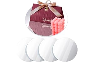 DUOZOANZ Vassoio Specchio Acrilico 15cm Vassoio Portaoggetti Specchio Tondo Vassoio Decorativo per Matrimonio Decorativo Centrotavola Decorazione Gioielli, 4 Pcs