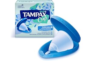 Tampax Cup Coppetta Mestruale Riutilizzabile Con Custodia Protettiva, Flusso Medio, 1 Unità, Confezione da 1