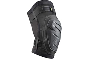 IXS Hack Race, Ginocchiere MTB/E-Bike/Cycle Unisex-Adulto, Nero, L