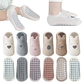 YANWANG Baby Non-Slip Ankle Socks Cartoon Cute Grip Socks For Babies Boys Girls Multicolor 6 Pair