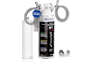 Frizzlife Vattenfiltersystem under diskbänken, NSF/ANSI 42 & 53 & 372 certifierat direktanslutning med hög kapacitet, minskar bly, klor, tungmetaller, limefrulig smak och lukt, 0,5 μm, skalhämning