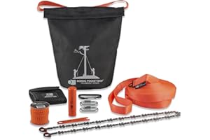 Nordic Pocket Saw The Arborist V.2-83 cm - Cadena de sierra de cuerda de doble cara para ramas altas - Sierras de cadena para cortar árboles - Correas de 11 m de largo y bolsa de almacenamiento