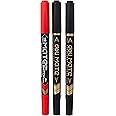 Deli CU201 2-In-1 Bullet Tip Permanent Marker 3-Pieces Set