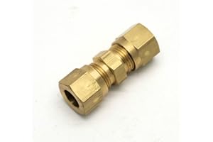 QCL British Made 8mm to 8mm Brass Compression Fitting