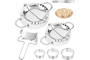 LOBVABA 7 pezzi Stampi per Ravioli,2 Set di Stampo per Ravioli Dumpling di Diverse Dimensioni,Macchina per ravioli,Stampo per ravioli e tagliapasta,per pressare pasta,fare Wonton,gnocchi,pasta,torte
