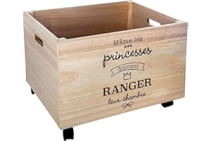 ATMOSPHERA CREATEUR D'INTERIEUR Coffre Enfant à roulettes XL Fille - Atmosphera créateur d'intérieur