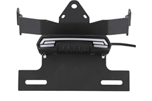 Dioche Support de Plaque d'immatriculation de Moto, Fender de Support de Plaque d'immatriculation 12 V élimine Le Clignotant de feu arrière LED adapté pour Vulcan S 650/Cafe