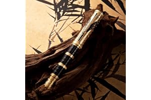 HONG DIAN Hongdian D5 Qin Dynasty - Pluma estilográfica de punta extrafina, bolígrafo de llenado de pistón de punta extrafina, grabado de tótem chino retro, bolígrafo de escritura suave con caja de bolígrafo