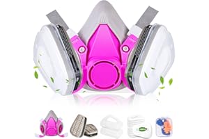 vvuvnem Respirator Mask with Filters, Reusable Respirator Mask for Chemical, Painting, Epoxy Resin, Woodworking