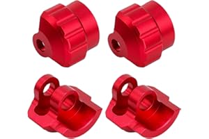 POLANTA Aluminum Alloy Shock Cap Protector Upgrades Part for Arrma 1/7 Felony Infraction Limitless Mojave Fireteam 6S 1/8 Kraton Outcast Notorious Talion Typhon 6s, Replace ARAC8965 (Red)