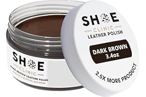 Shoe Clinic Leather Polish | Black, Brown, Dark Brown, Navy, Maroon, Grey & Neutral Shoe Polish | Restores and Polishes Leather Footwear | 100ml