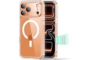ESR Coque pour iPhone 17 Pro Max, Protection Commande de la Cam&#xE9;ra, Compatible avec MagSafe, Protection Antichute de Qualit&#xE9; Militaire, Coins Air Guard Absorbant Les Chocs, S&#xE9;rie Hybride,Transparente