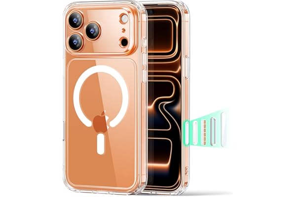 ESR Funda para iPhone 17 Pro, Control de Cámara, Compatible MagSafe, Protección Militar a Prueba de Golpes, Esquinas Air Guard, Case Híbrida Classic (HaloLock), Transparente