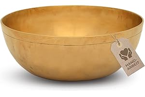 MASSAGE-EXPERT Tibetische Klangschale - Universalschale Ø 21,5 cm, 950 Gramm, Breites Klangspektrum für wirkungsvolle Klangmassage & Klangtherapie