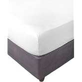 Miracle Home. Fitted Sheet 100% Brushed Microfibre, Adjustable, Elastic and Anti-Peeling, 150 x 200, 150 cm Bed, White