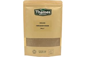 Organic Ceylon Cinnamon Powder, No Additives, No Preservatives, Non-GMO, Vegan - Perfect for Baking, Cooking, and Beverages - Thames Organic 250g