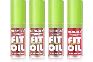 LOPHE Lip Oil, 4PCS Lip Gloss Transparente con Efecto Volumen y Hidratante, Lip Glow Oil con Acabado Brillante, Brillos de Labios para Brillante Hidratante, Elimina Arrugas y Cuidado Labial (B)