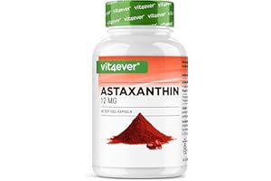 VIT4EVER Astaxantina 12 mg Depot - 60 Capsule Softgel (fornitura per 4 mesi) - Da microalghe pure Haematococcus Pluvialis - Ottimizzato con vitamina E e olio d'oliva
