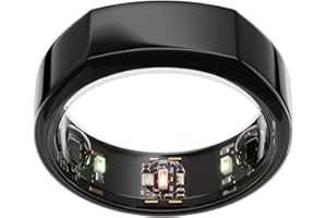 Oura Ring Gen3 Heritage - Talla 6, Black | Anillo Que monitoriza el sueño, la FC y el estrés - hasta 7 días de autonomía - Compatible con iOS y Android - Averigua tu Talla con el Kit de Tallaje