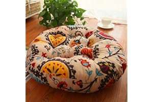 Lukery Cuscino Lounge da Esterno, Cuscini da Terra Sedia Cuscino Rilievi della Sede per Sedie da Cucina Pad Tatami per Sedie da Pranzo, Giardino, Ufficio, Cucina (55 * 55 * 10cm,Stile etnico 5)
