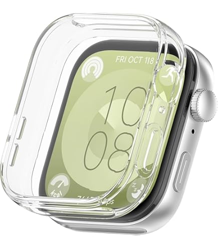 Huawei Watch Fit Coque GIOPUEY Protection Verre Trempé Cadre