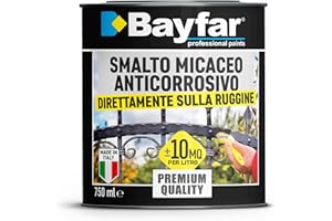 Bayfar, Gruppo Sammarro Vernice smalto ferromicaceo antiruggine antichizzante anticorrosivo per ferro 750 ml (Rame)