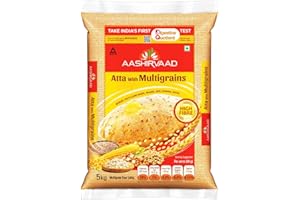 Aashirvaad Atta with Multigrains, 5kg pack, The High Fibre Atta