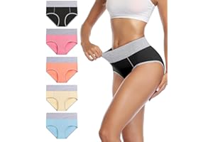 wirarpa Slip Elasticizzato Mutande Donna Cotone Vita Alta Intimo Mutantina Traspirante