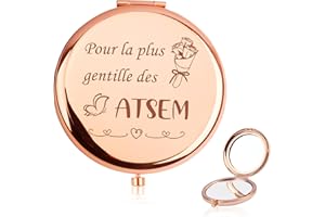 CDIXLMUZ Cadeau Atsem D'école Fin D'Année Cadeau Atsem Maternelle Merci Atsem Miroir De Poche Cadeaux Atsem Cadeau Aesh D'école Fin D'Année Cadeau Creche Fin D'Année Merci Cadeau Assistante Maternelle
