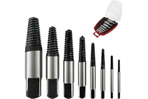 DZDSBB Set di 8 estrattori per viti professionale, set di 8 estrattori per viti, per la rimozione di viti spazzolate