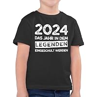 Shirtracer Kinder T-Shirt Jungen – „4. Geburtstag Vier Krone Junge Vierter“, Aus Baumwolle, Kurzarm, Rundhals, Grau Meliert