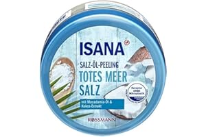 ISANA MED Salz-Öl-Peeling - Körperpeeling - mit Totes Meer Salz, Macadamia-Öl & Kokos-Extrakt - Für ein superweiches und zartes Hautgefühl -300 g