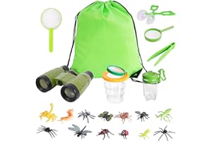 GOWTX Pack of 20 Researcher Set for Children, Outdoor Explorer Set Explorer, Insect Catcher Set with Binoculars, Outdoor Explorer Toy Gift, Insect Explorer Set Nature Exploration for Children