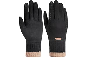 Mulor Guantes Termicos de Cachemira de Mujer Invierno Forrado de Lana Mantener Caliente con Pantalla Táctil