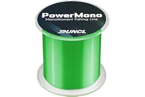 RUNCL PowerMono Angelschnur, monofile Angelschnur, 300/500/900 Yds – ultimative Stärke, Stoßdämpfer, hängen im Wasser, knotenfreundlich – Mono-Angelschnur 1,4–15,9 kg, niedrig und gut sichtbar erhältlich